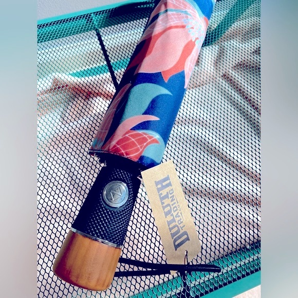 Duluth Trading Umbrella ! Large ! Automatic ✨ Pale Navy Floral - Picture 5 of 5